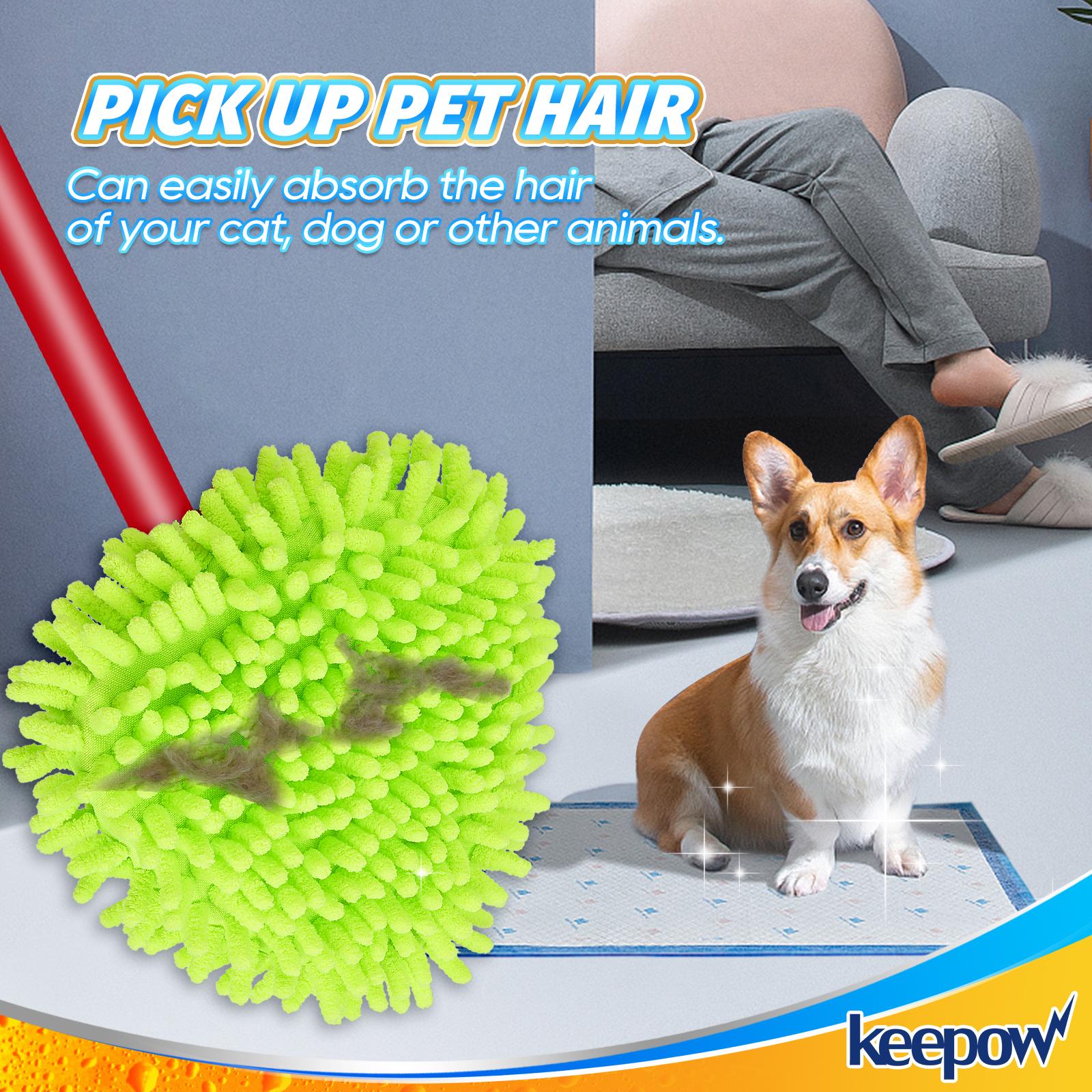 Keepow Reusable Mop Heads Replacements Compatible with O-cedar Spin Mop Easy Wring 1-Tank System 4 Pack