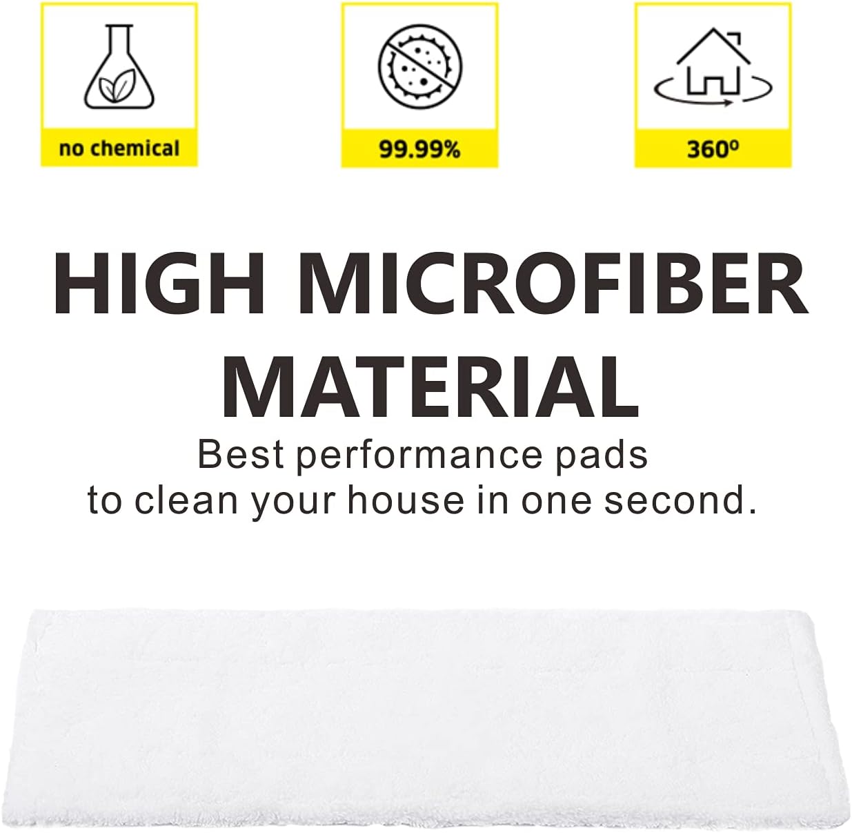 KEEPOW 2803M 8 Pack Karcher Steam Cleaner Pads, Steam Cleaner Accessories