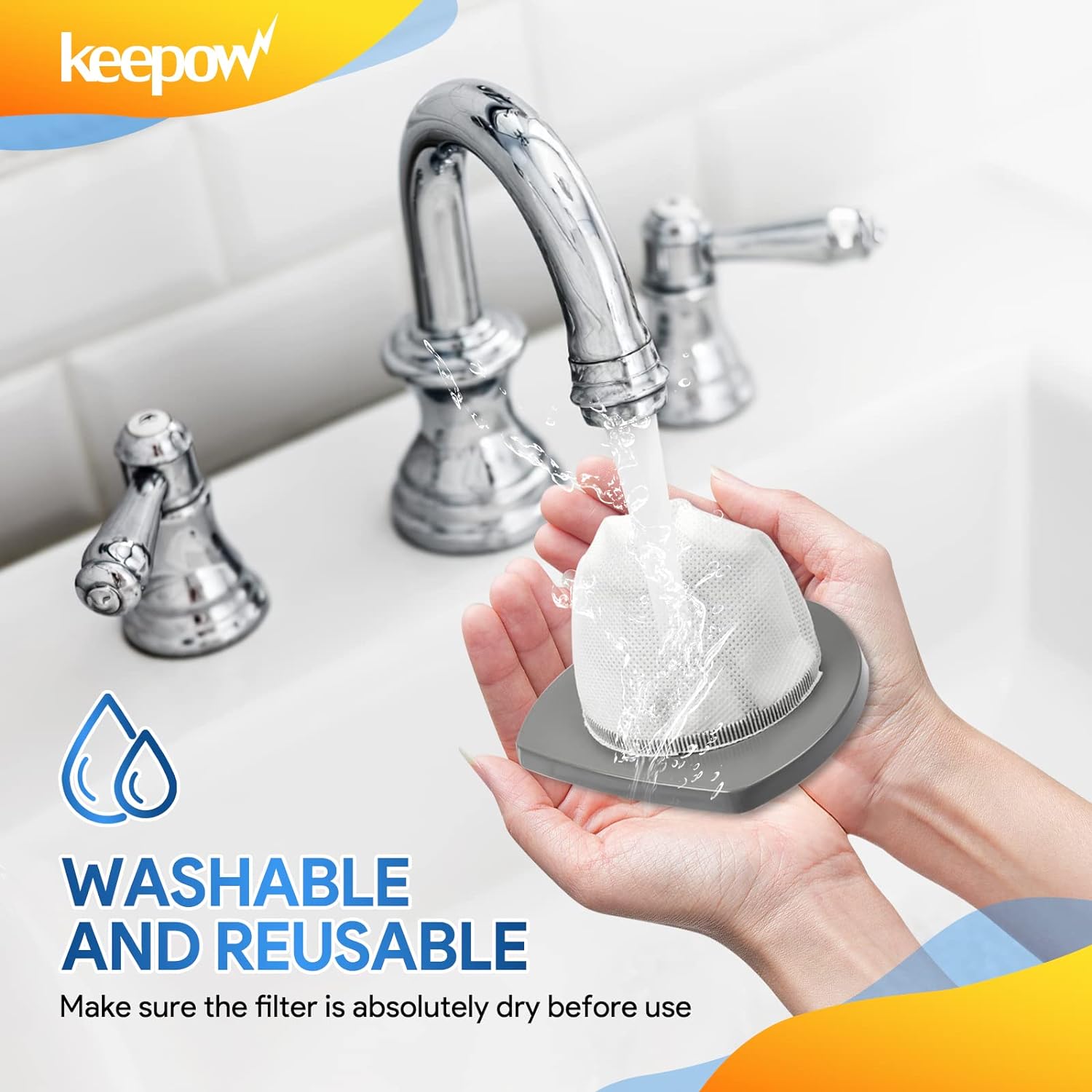 Keepow 0213F Vacuums Filter for Bissell 2033 Series 4 Pcs