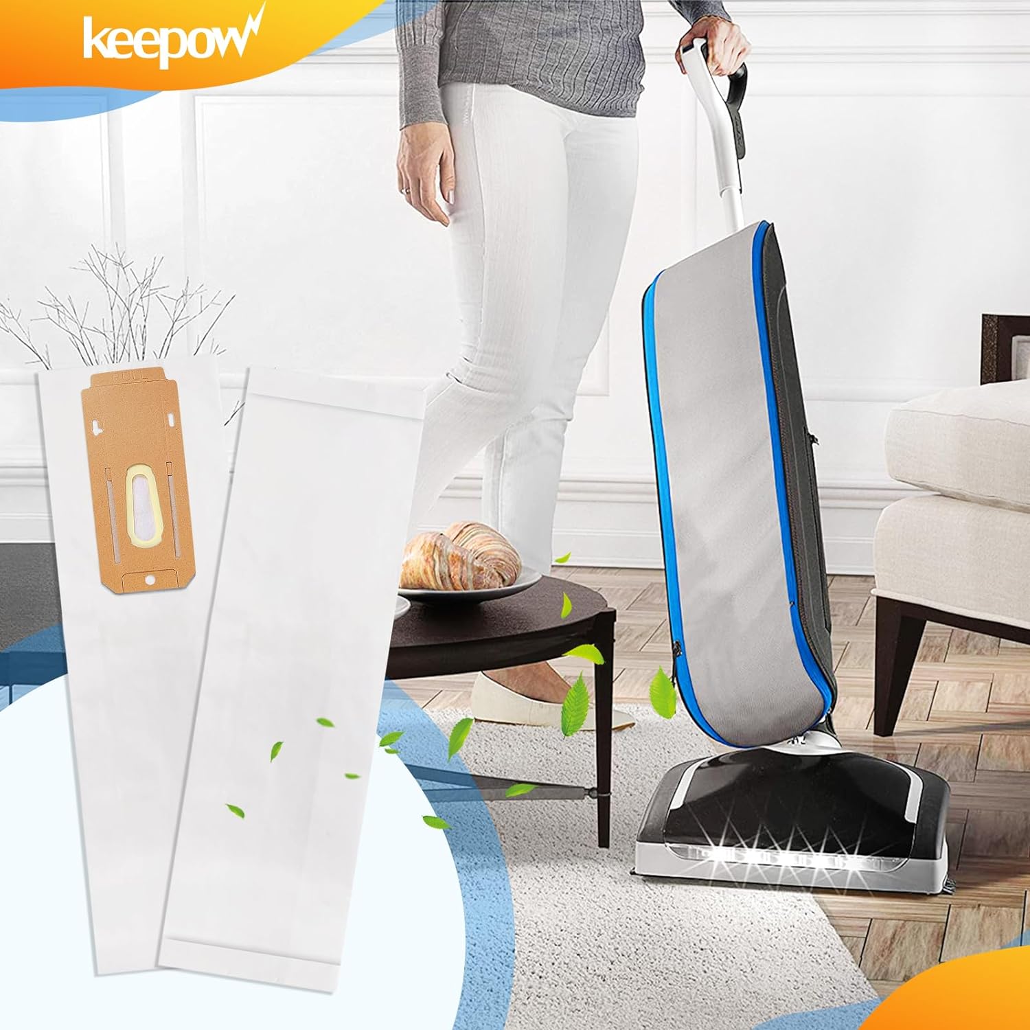 KEEPOW 4401D Type CC Vac Bags for Oreck XL 12 Pcs
