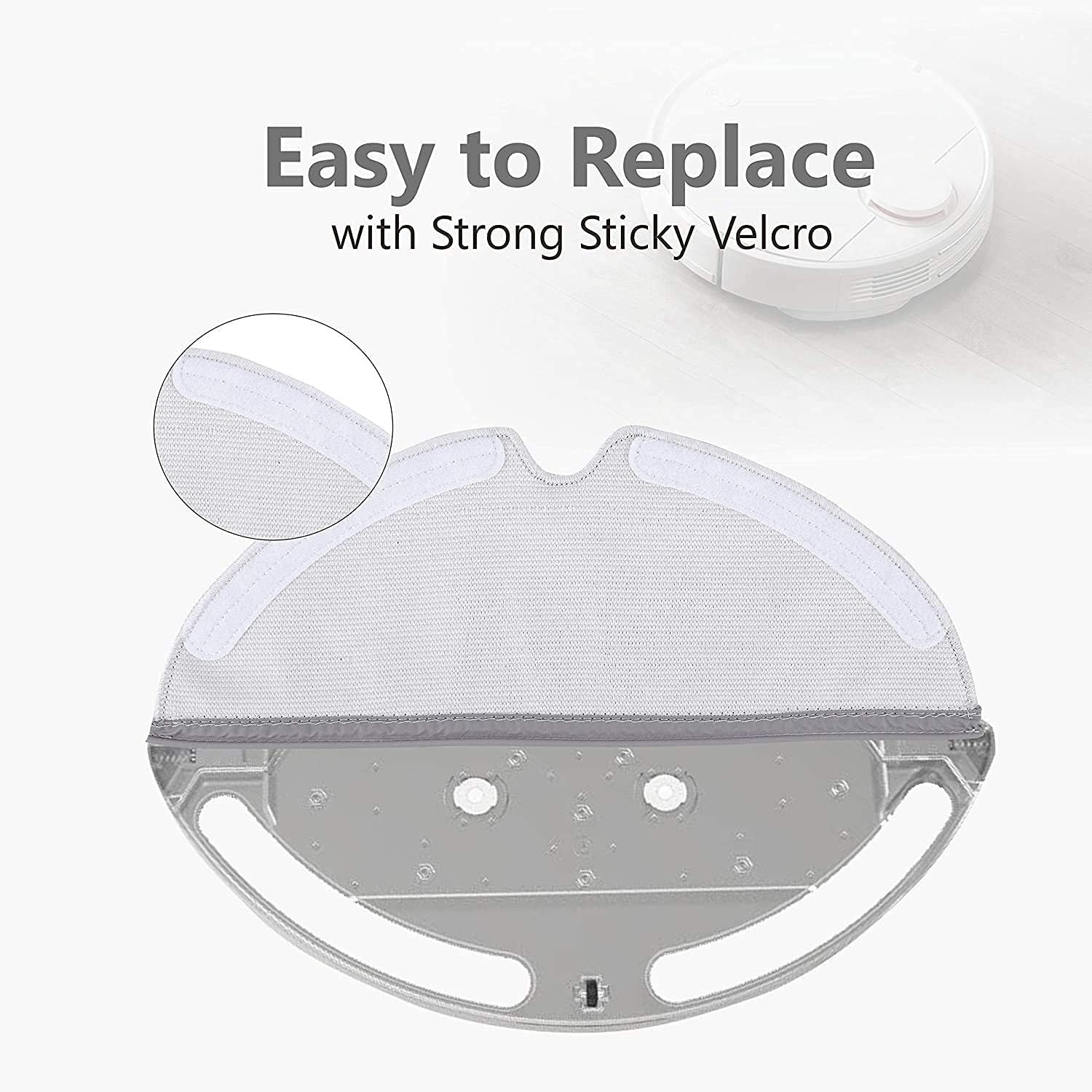 KEEPOW 6702M Microfiber Mop Cloth for Roborock 8 Pcs