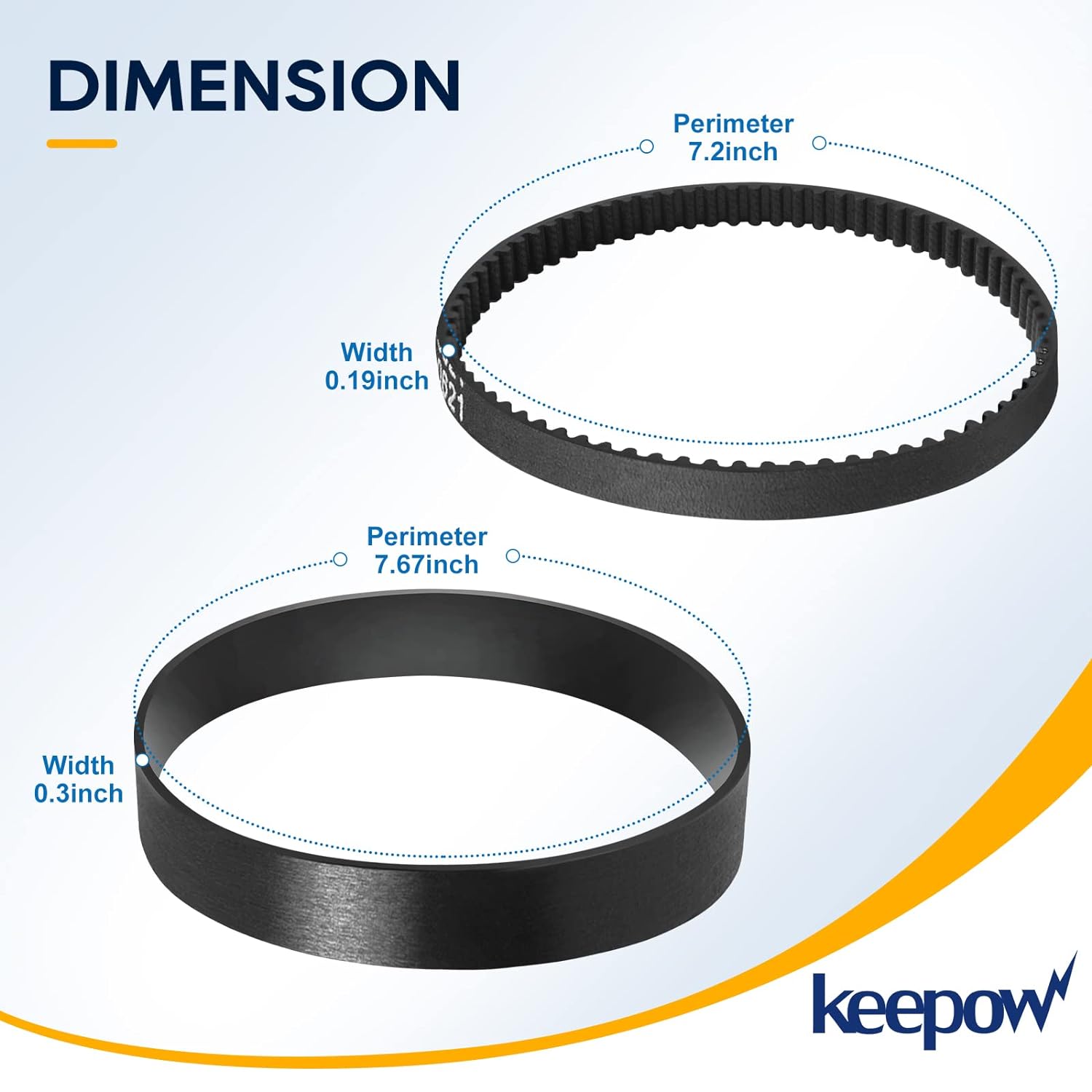 Keepow 0207B Vacuum Belts Fit for Bissell ProHeat 4 Sets