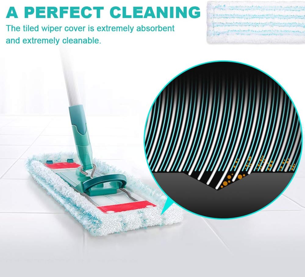 KEEPOW EasyMop 3 Replacement Mop Covers for Leifheit Profi XL Micro Duo & Cotton Plus Floor Mop Handles