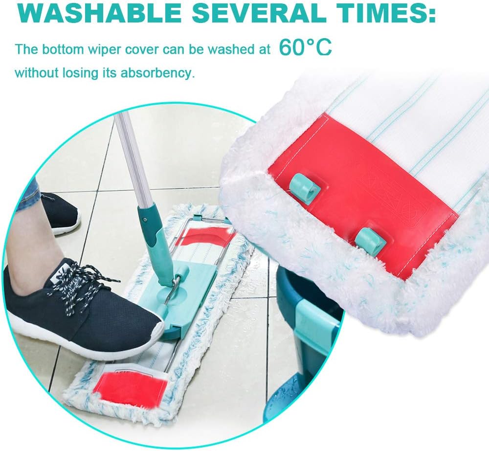 KEEPOW EasyMop 3 Replacement Mop Covers for Leifheit Profi XL Micro Duo & Cotton Plus Floor Mop Handles