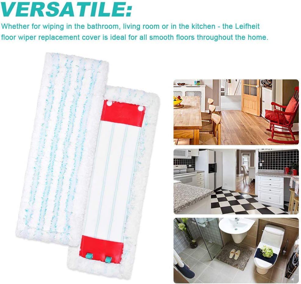 KEEPOW EasyMop 3 Replacement Mop Covers for Leifheit Profi XL Micro Duo & Cotton Plus Floor Mop Handles