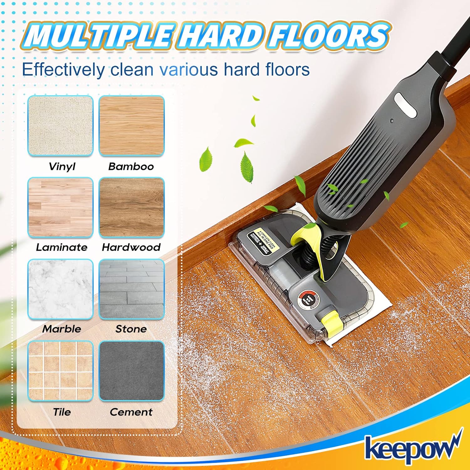 KEEPOW 5336M Reusable Vacmop Replacement Pads 6 Pcs For Shark