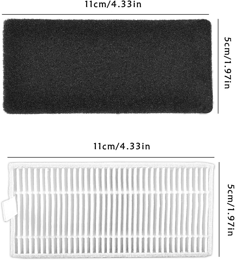 KEEPOW Pack 6 Filtros Hepa para Cecotec Conga Excellence 990 Robot Aspiradora, Filtros de Recambios para Conga 990, Kit de repuestos para Conga