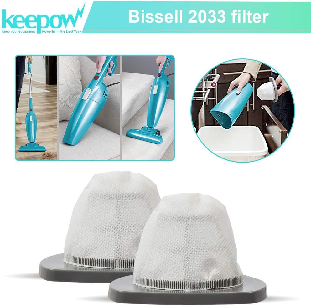 Keepow 0213F Vacuums Filter for Bissell 2033 Series 4 Pcs