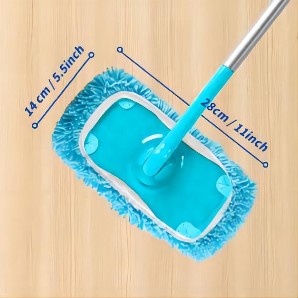 KEEPOW 5701M Reusable Mop Pads for 10-12 Inches Flat Mop, Microfiber Dry Pads for Flash Speed Mop(4 Pack)
