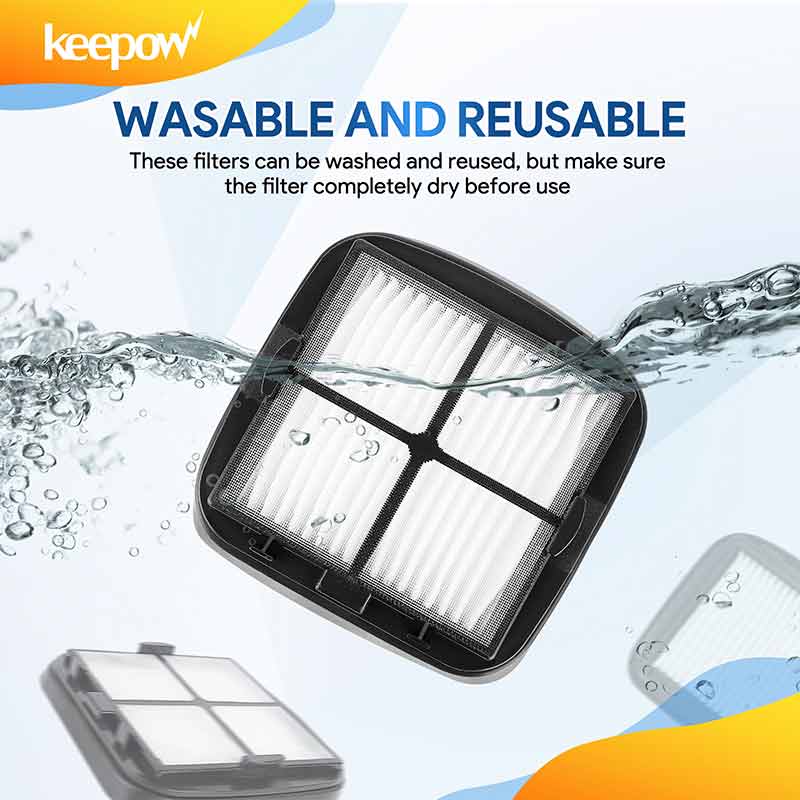 KEEPOW 0231F Pet Hair Eraser Filter Replacement 97D5 3 Pcs