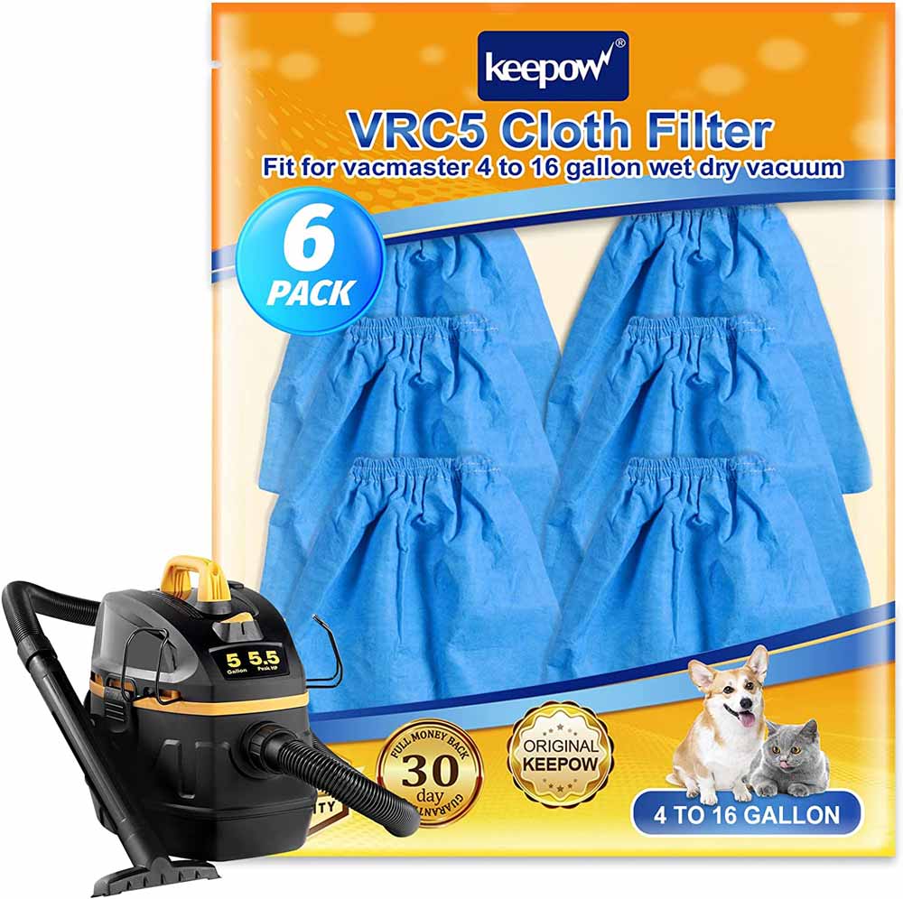 KEEPOW 6202D Vacuum Filter Bags for Vacmaster 6 Pcs