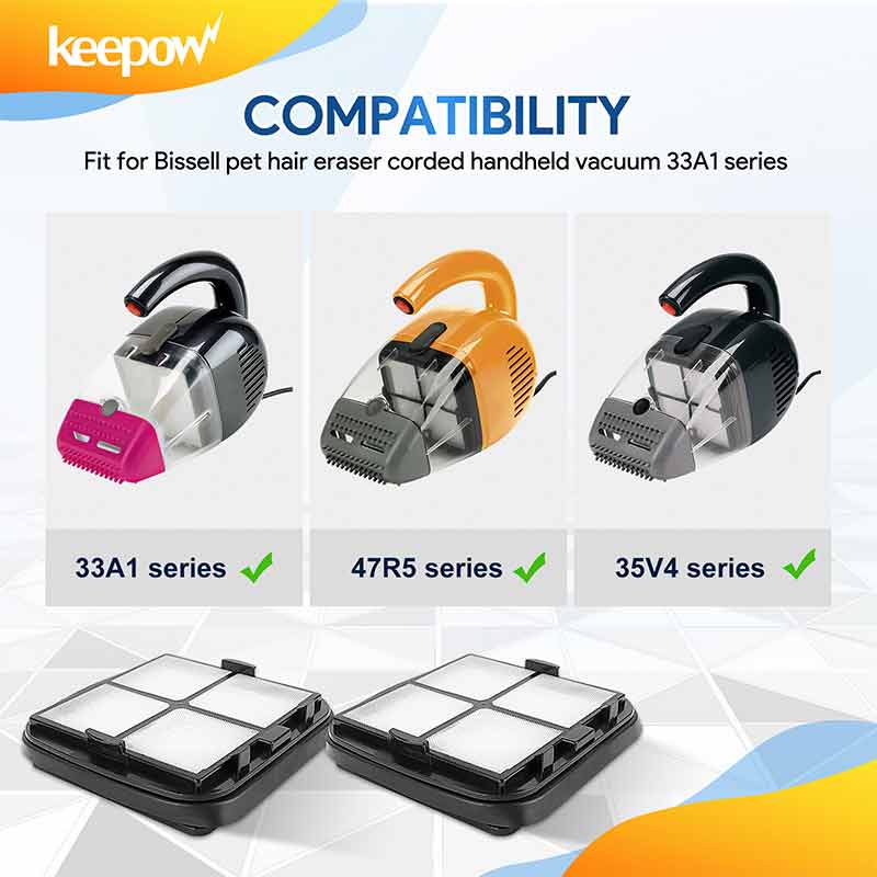 KEEPOW 3 Filtro de repuesto de varios niveles para Bissell