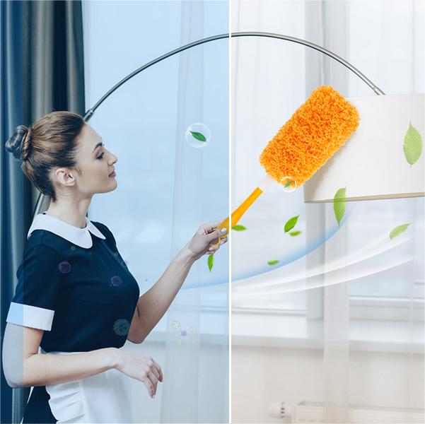 KEEPOW 5704M Reusable Microfiber Duster Refill Compatible with Swiffer Hand Duster, Heavy Duty Duster Refills, 4 Pack (Handle is Not Included)