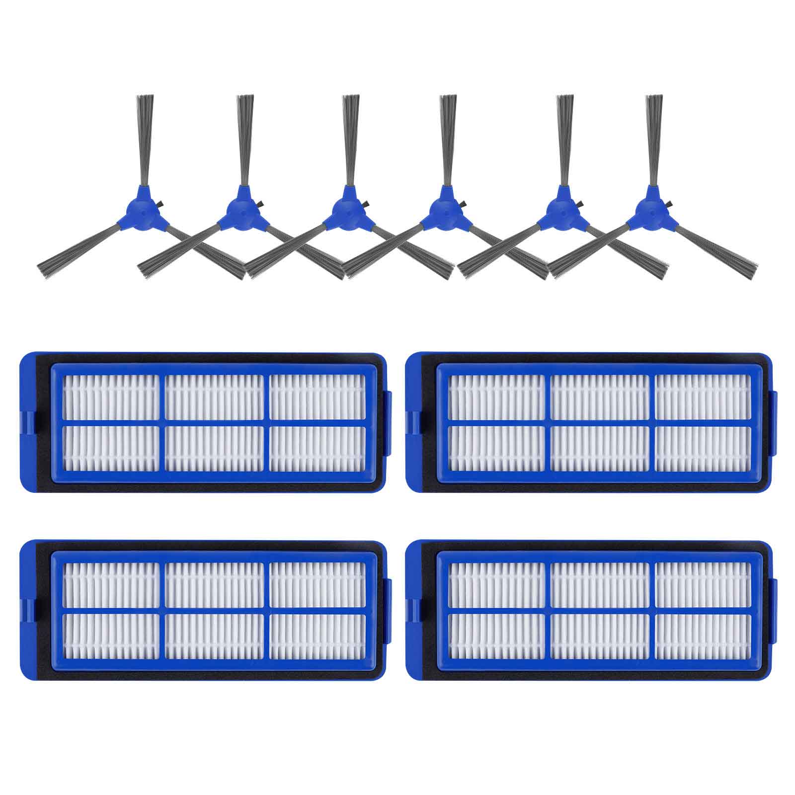 Keepow 4 Vacuum Filters & 6 Side Brushes