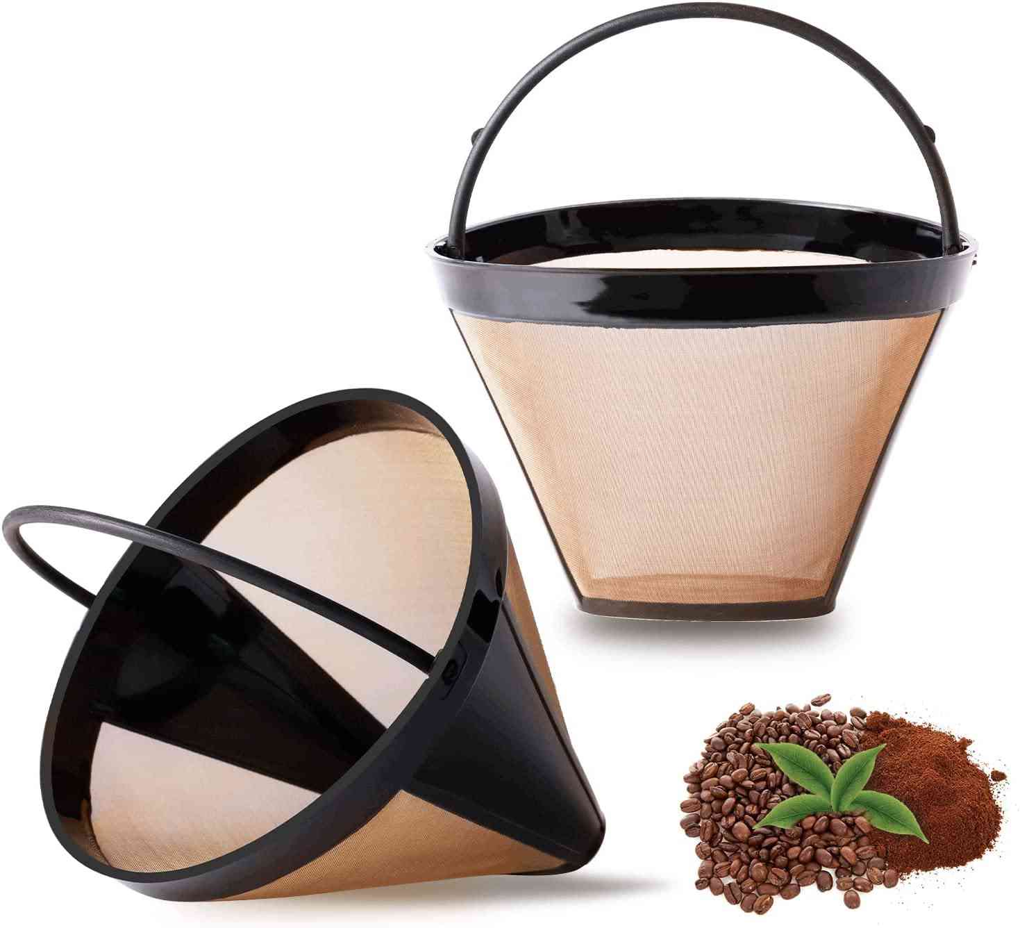 KEEPOW 7201F Reusable Cone Coffee Filters #4 Pcs