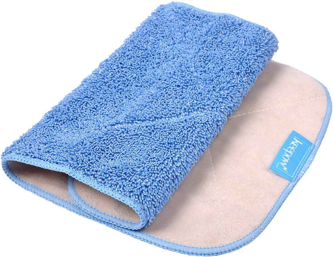 KEEPOW Microfiber Mop Cloth Refills for Professional Microfiber Mop, Double Side use, Wet & Dry Mopping, Pack of 5