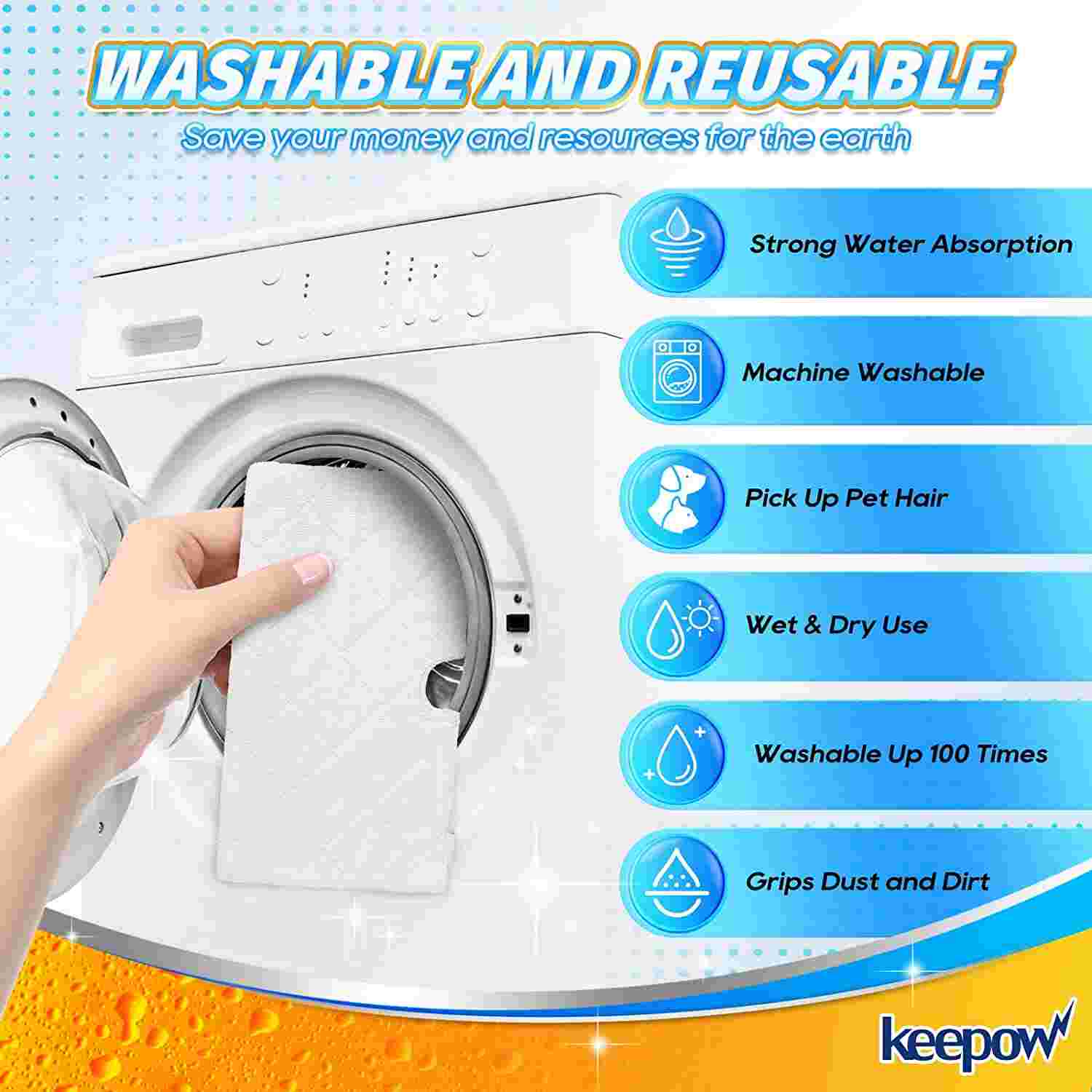 KEEPOW Replacement Pads for Shark Steam Pocket Mop,