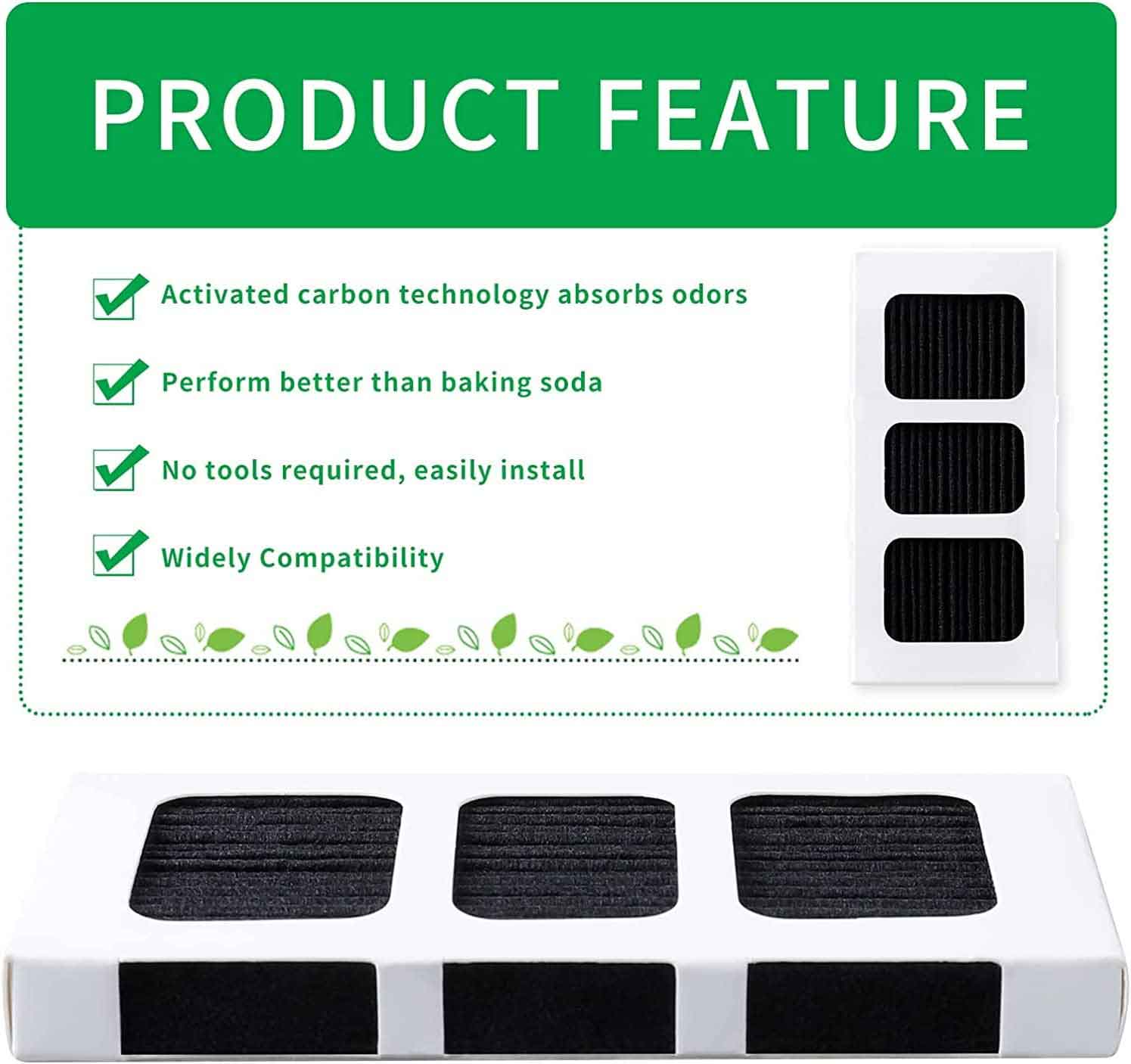 KEEPOW Paultra2 Refrigerator Air Filter Compatible with Frigidaire Pureair Ultra 2, Pure Air Ultra 2, Pureair Ultra ii, Electrolux 242047805, 5303918847, EAP12364179 (6 Pack)