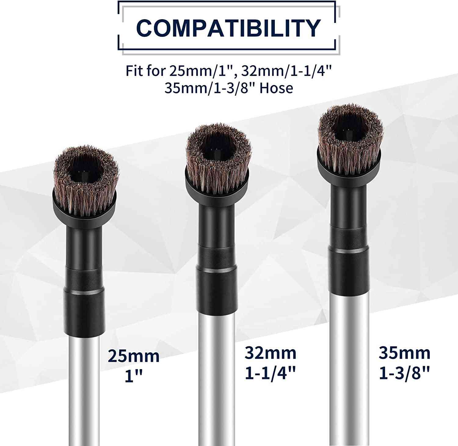 KEEPOW 36mm Horse Hair Vacuum Attachment Brush With Universal Connector