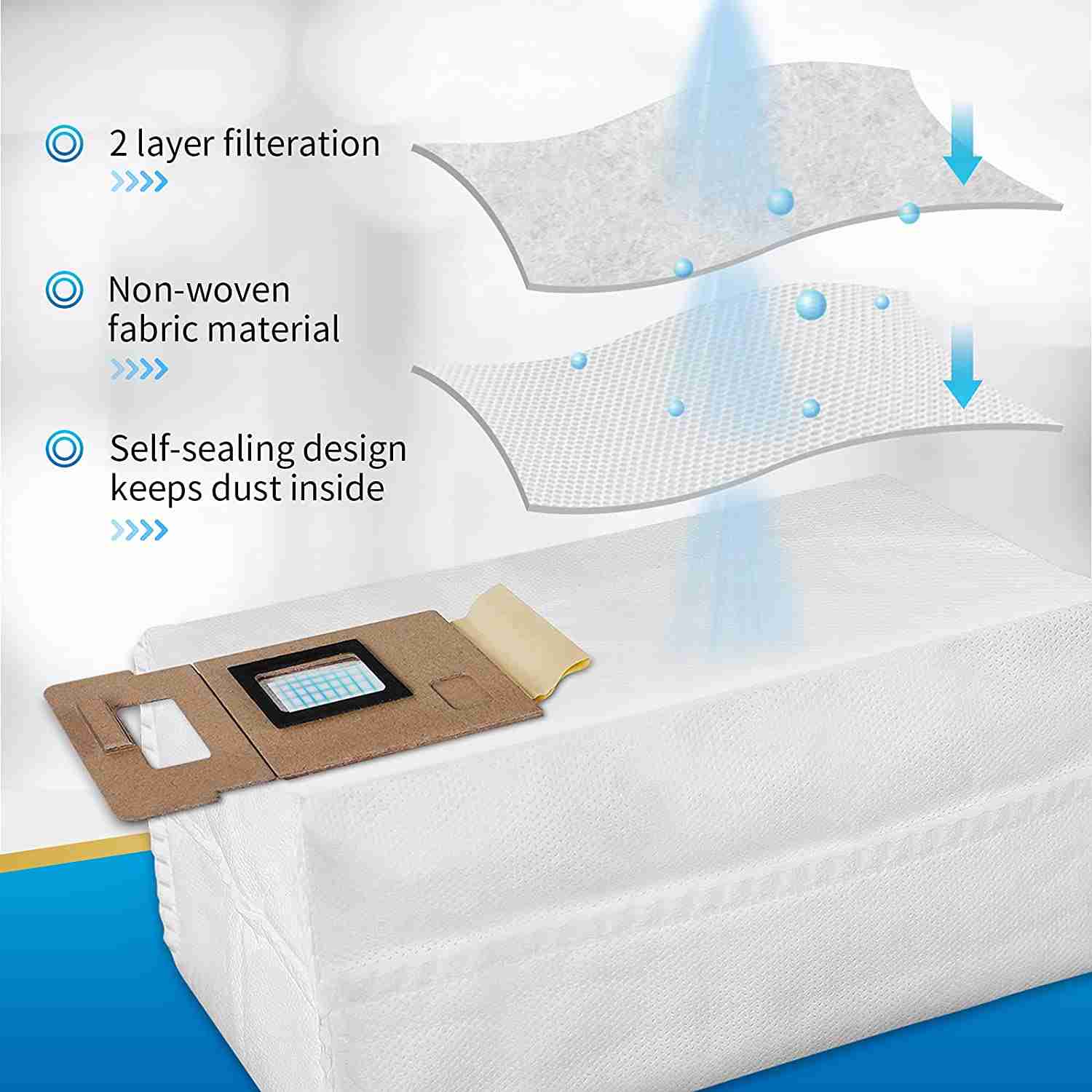 KEEPOW Dust Bag for Roborock S7 / S7+ Vacuum Cleaner Auto-Empty Dock
