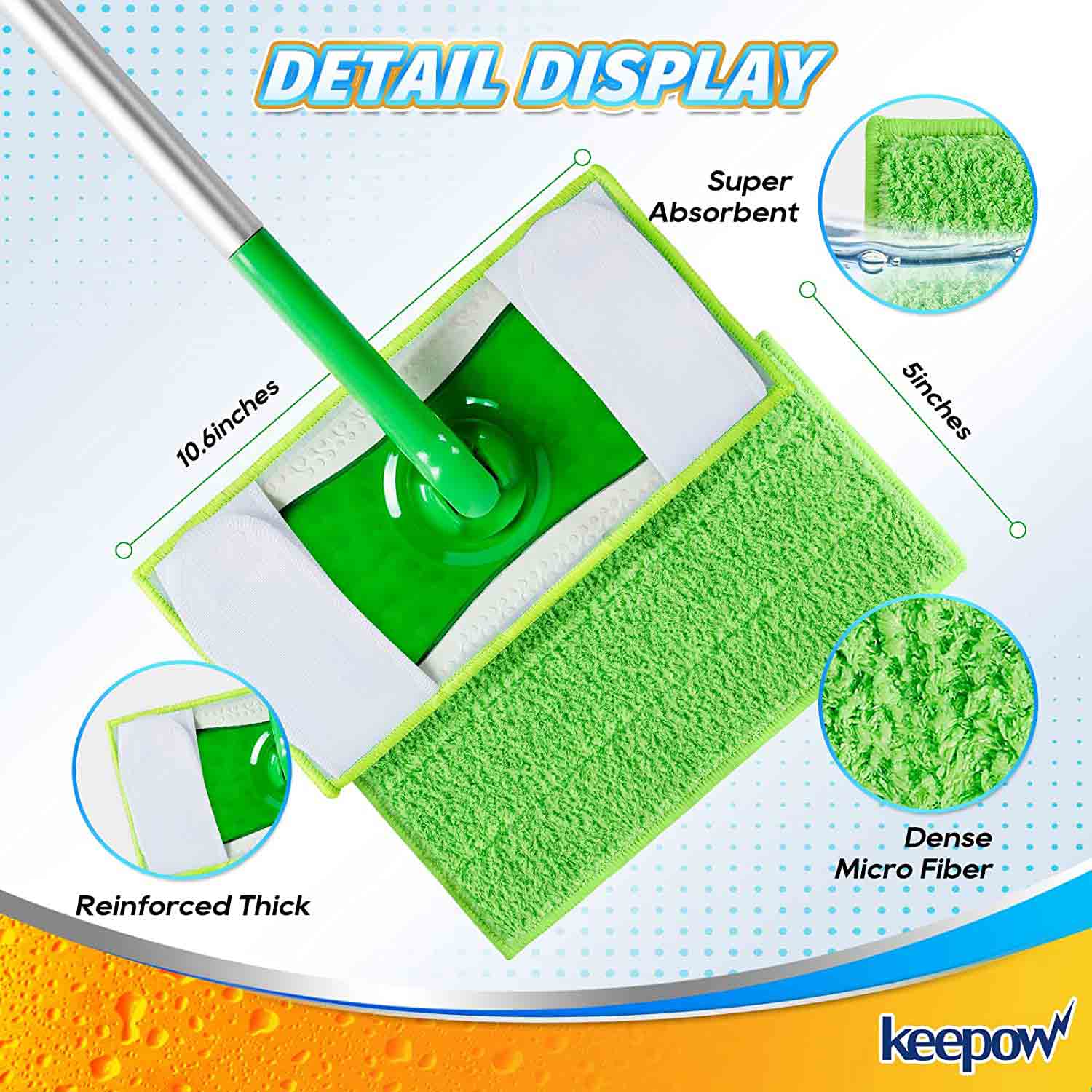Keepow Wet Mopping Cloths for Hard-Surface/Hardwood Floor Cleaning for swiffer