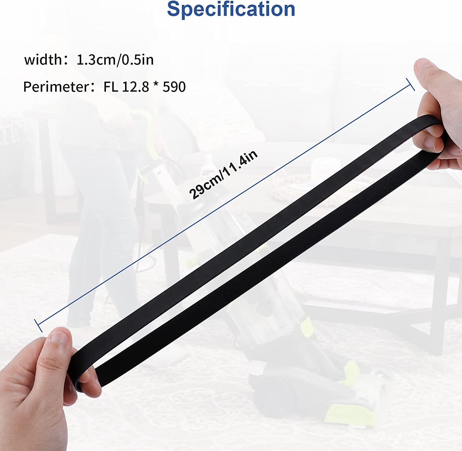 KEEPOW Part #440005536 Replacement Belts Fit for Hoover FH51000 FH51001 FH51002