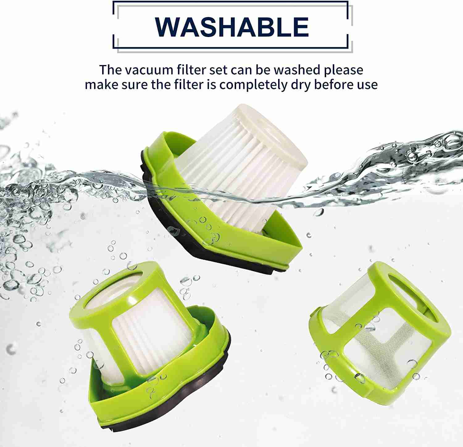 Keepow 1782 Pet Hair Eraser Filter Compatible with Bissell 1782 Pet Hair Eraser Hand Vacuum, Compare to Part # 1608653 & 1608654, 2-Pack