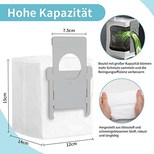 KEEPOW Lot de 10 pièces de rechange Roomba pour iRobot Roomba i7 i7+/i7Plus E5E6E7 Roomba Sacs d'aspirateur Kit d'accessoires de rechange pour iRobot Roomba i7 Pièce de rechange pour aspirateur