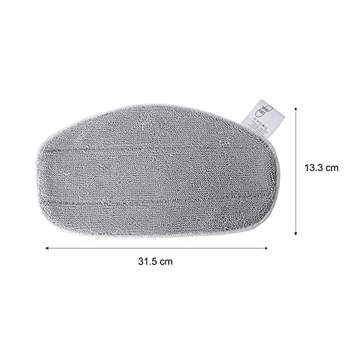 KEEPOW 8 Pads for Leifheit CleanTenso Steam Mop Mop Cover for Deep Pore Cleaning, Steam Mop with Velcro Underside, Grey