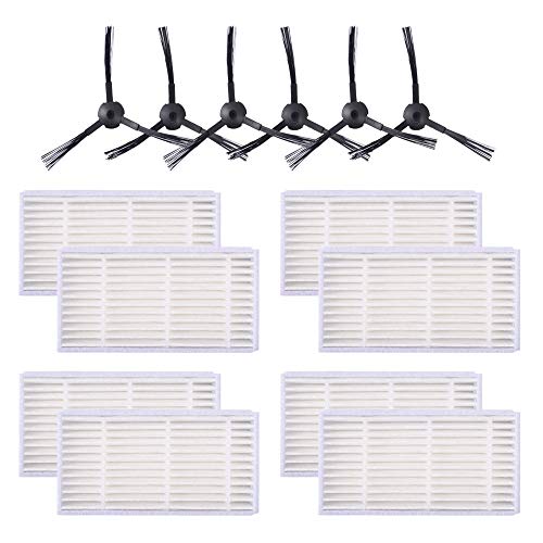 KEEPOW Replacement Accessory for Robot Medion MD16192, MD18500, MD18501, MD18600 with Filter and Side Brushes Set of 14