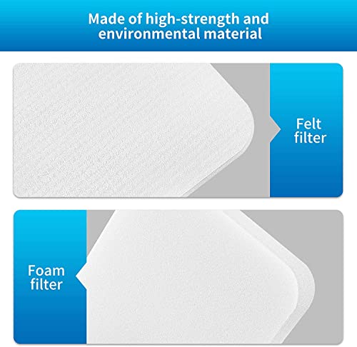 KEEPOW Lot de filtres de rechange pour aspirateur vertical Shark NV602UK, NV602UKT, 2 filtres HEPA, 4 filtres en mousse et 4 filtres en feutre