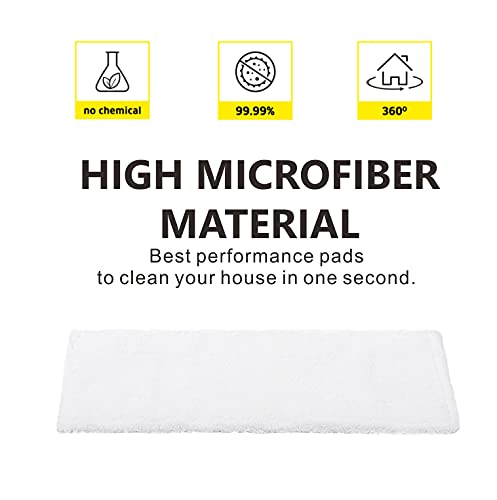 KEEPOW Lot de 8 chiffons en microfibre compatible avec nettoyeur vapeur Kärcher EasyFix SC 2, SC 3, SC 4, SC 5