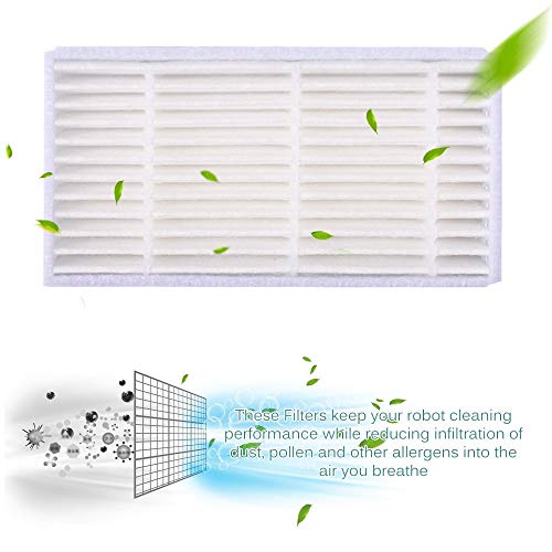 KEEPOW Replacement Accessory for Robot Medion MD16192, MD18500, MD18501, MD18600 with Filter and Side Brushes Set of 14
