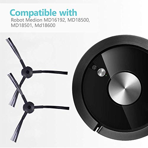 KEEPOW Kit de remplacement avec filtre et brosses latérales pour Robot Medion MD16192, MD18500, MD18501, MD18600 Ensemble de 14