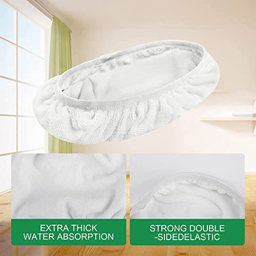 KEEPOW 5701M Reusable 100% Cotton Mop Pads for Swiffer 8 Pcs