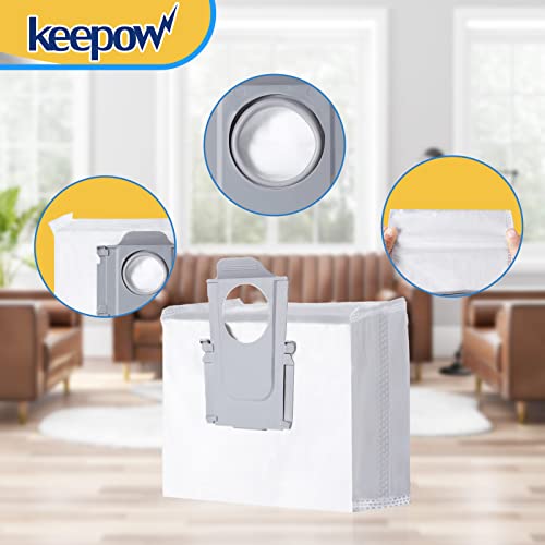 KEEPOW Sacs à poussière pour Accessoires Roborock S7 Maxv Ultra, Sacs de Rechange pour aspirateur Roborock S7 MaxV Ultra/S7 Pro Ultra/Q7 Max+/Q5+, Grande capacité 3L