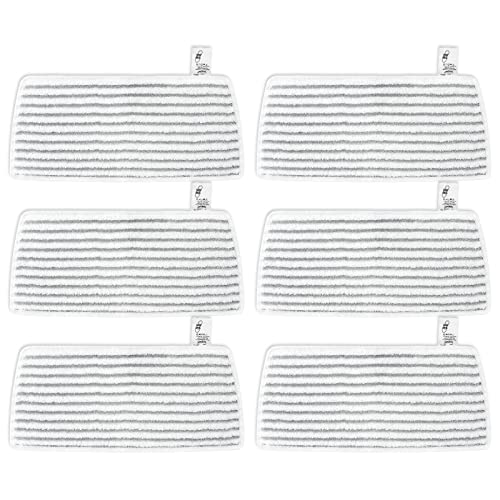 KEEPOW Vileda Steam XXL, 6 pezzi di ricambio per pulitore a vapore Vileda Steam PLUS XXL, lavabile in grigio