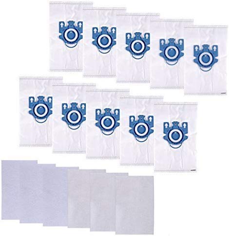 KEEPOW Sac Aspirateur pour Miele GN, Sac Aspirateur Miele Complete C3, Complete C2 et Classic C1, Hyclean 3D Efficiency Miele (10 Sacs + 6 Files)