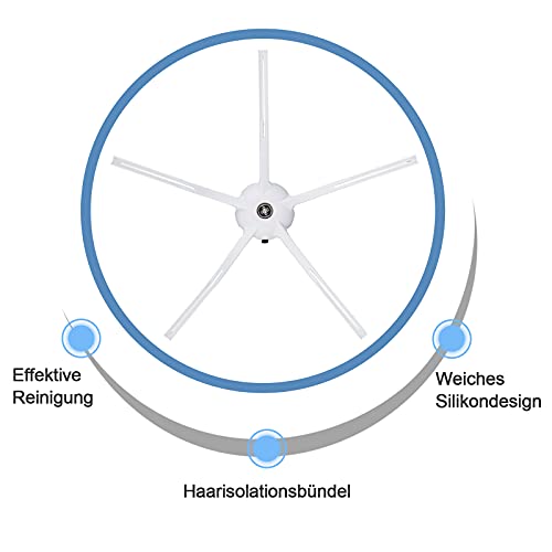 KEEPOW Lot de 16 accessoires pour aspirateur Roborock S7 S7+ T7 T7 Plus, 6 filtres Hepa + 6 brosses latérales + 4 chiffons de nettoyage