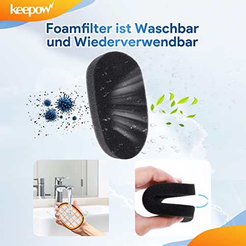 KEEPOW Lot de 3 filtres FC5005/01 pour aspirateur Philips SpeedPro Max Aqua Plus FC6826 XC7042 XC8045 XC8147 XC8347 Filtre de rechange Accessoires pour aspirateur Philips Speedpro Max