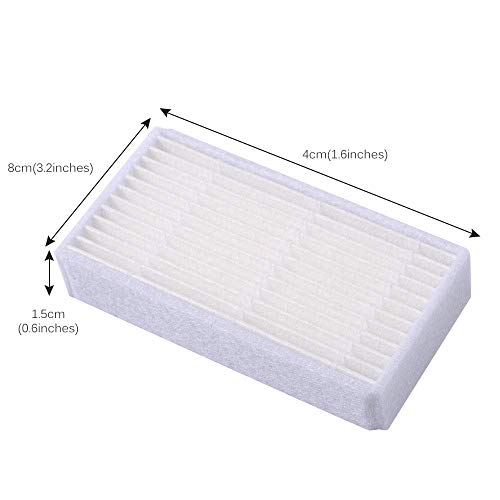 KEEPOW Replacement Accessory for Robot Medion MD16192, MD18500, MD18501, MD18600 with Filter and Side Brushes Set of 14