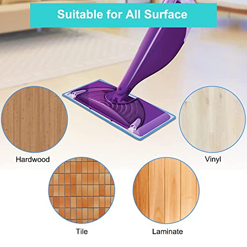 KEEPOW Lot de 5 serpillères de rechange compatibles avec Flash Powermop (Bleu)