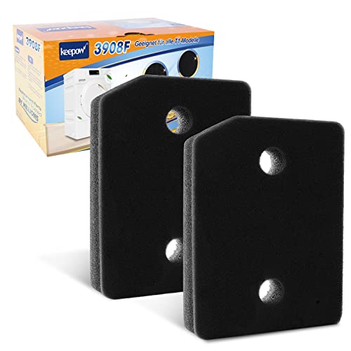 KEEPOW 3908F KEEPOW Filtro per Miele 9164761 Tappetino filtro in spugna - Spugna filtro in schiuma per Miele 9164761 Asciugatrice a pompa di calore - 207 * 157 * 30mm - 2 pezzi