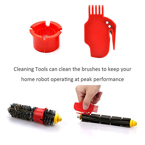 KEEPOW Replacement Accessories Kit for Roomba 600 Series 675 690 680 671 652 650 620 614 595 Vac Parts, 4 Hepa Filters,4 Side Brushes,1 Flexible Beater Brush,1 Bristle Brush,2 Cleaning Tool