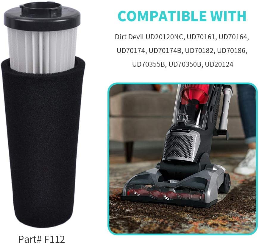 KEEPOW F112 Filter Replacement Odor Trapping for Dirt Devil endura