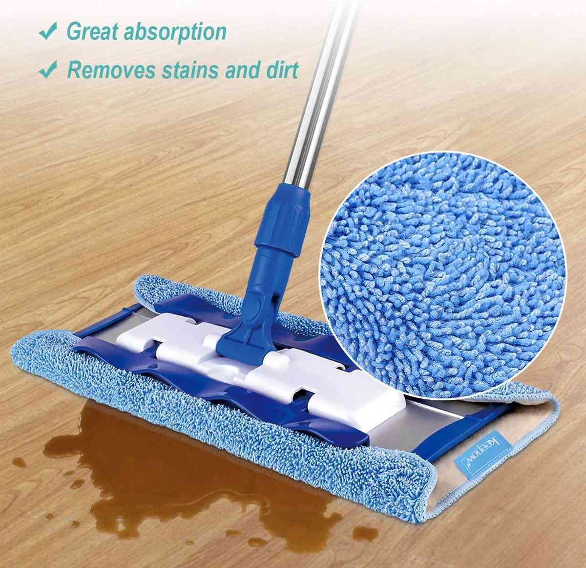 KEEPOW Microfiber Mop Cloth Refills for MR.SIGA Professional Microfiber Mop