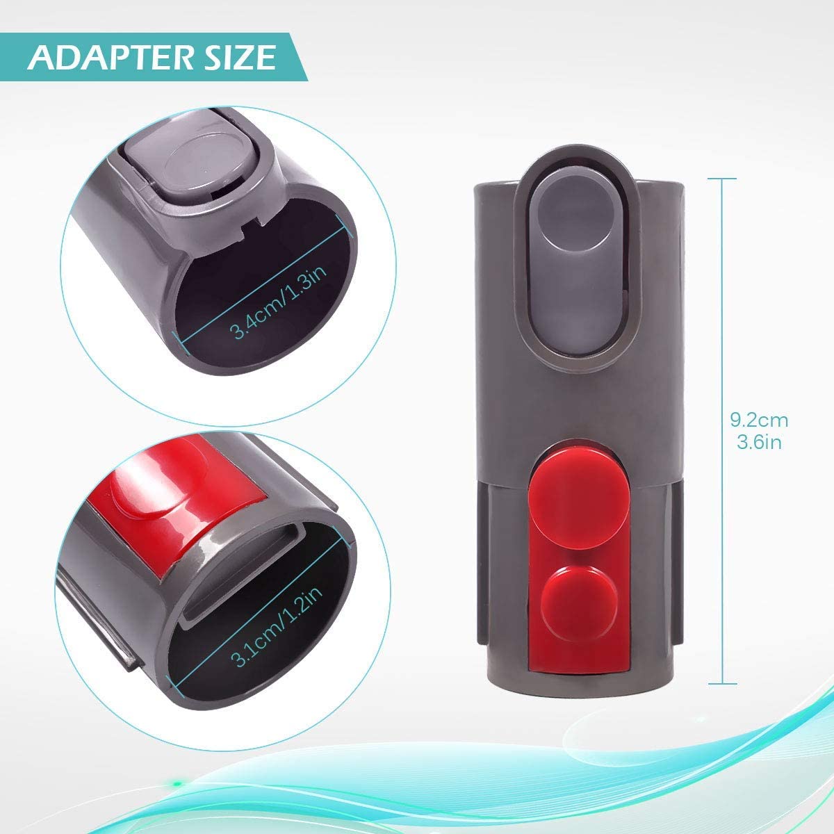 KEEPOW Hardwood Floor Attachment Tool FlatOut Head & Converter Adapter for Dyson Cordless Stick Vacuum Cleaners V7 V8 V10 V11