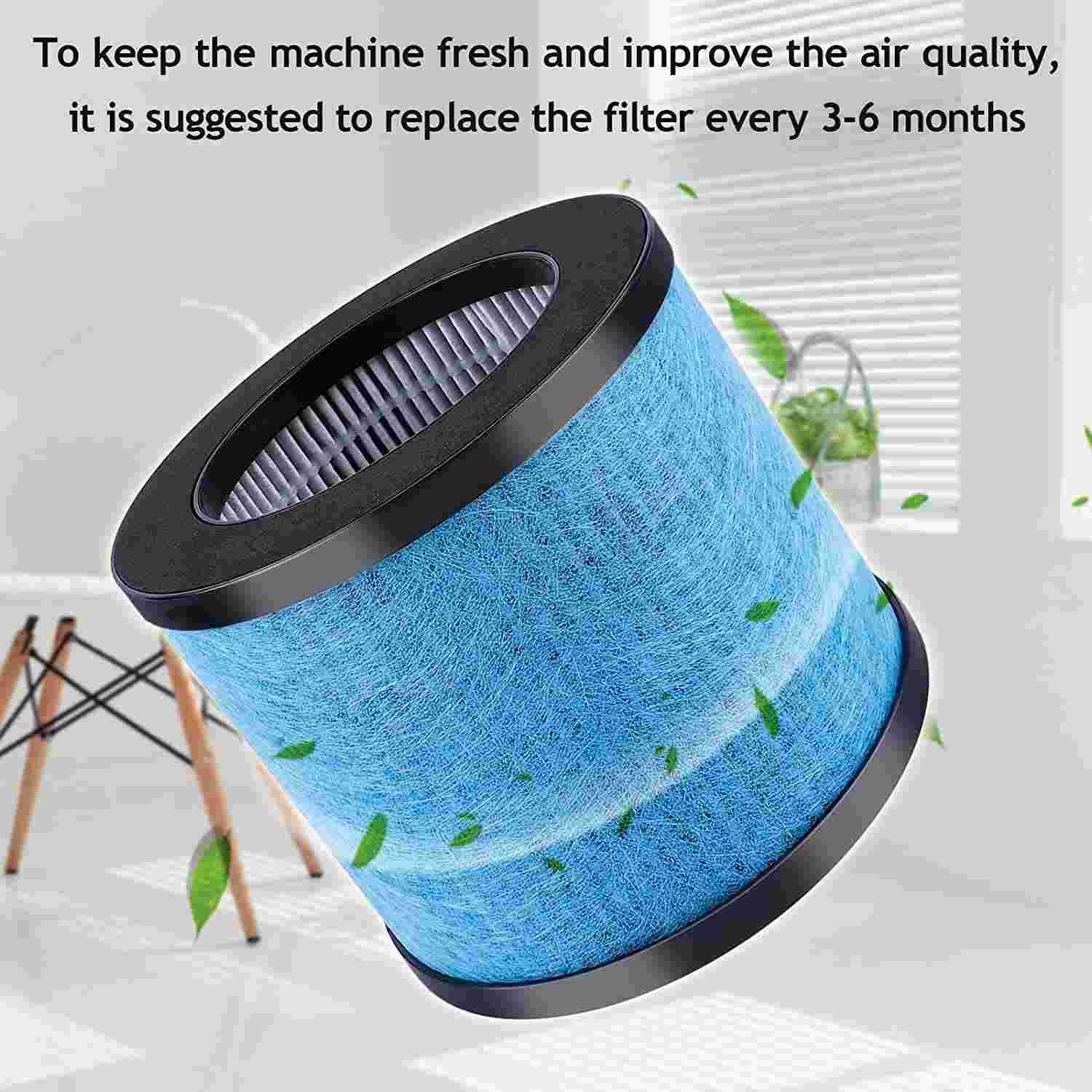 KEEPOW Hepa Filter Replacement for TOPPIN TPAP002 HEPA Air Purifier Comfy Air C1, Part # TPFF002 (2 Pack)