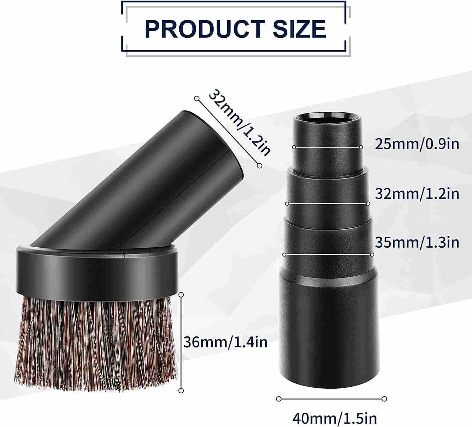 KEEPOW Horse Hair Vacuum Attachment Brush With Universal Connector