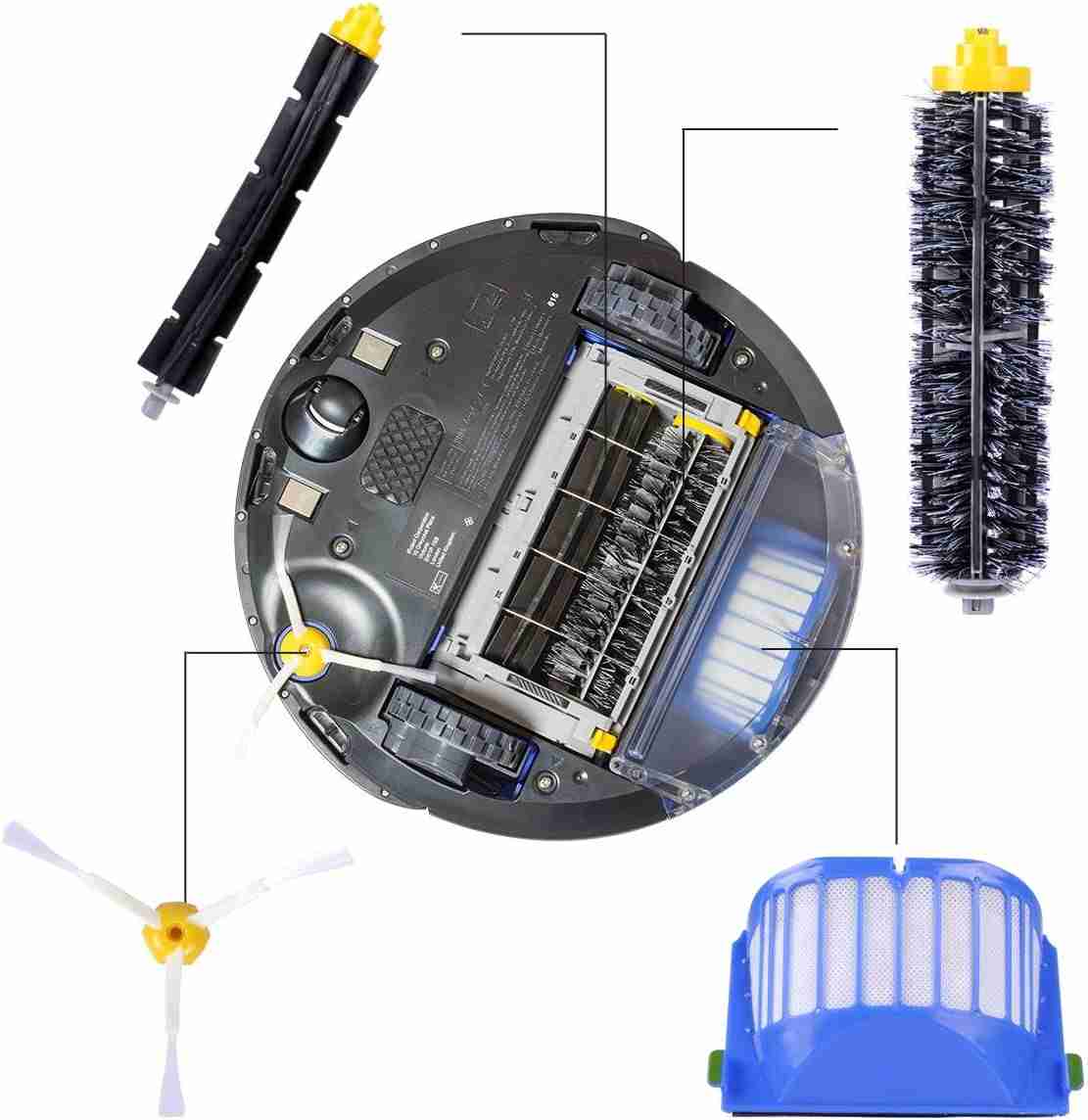 KEEPOW 2701R Replacement Accessories Kit for iRobot Roomba